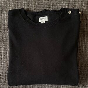 J. Crew Women's Black Crewneck Sweater